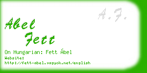 abel fett business card